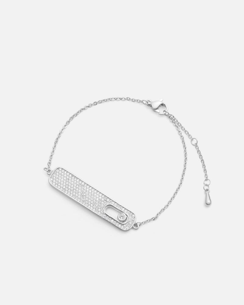 Women's bracelet with a distinctive design in silver color | MJB058F1111