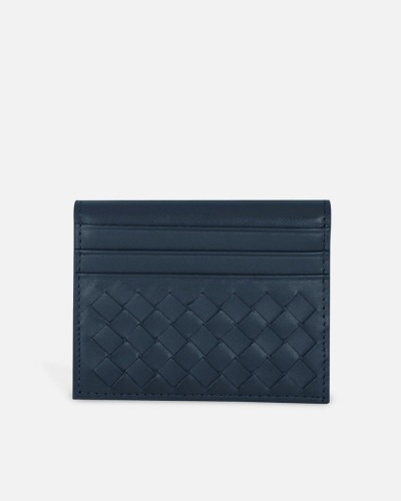 Men's leather wallet in blue color | ZW018M05