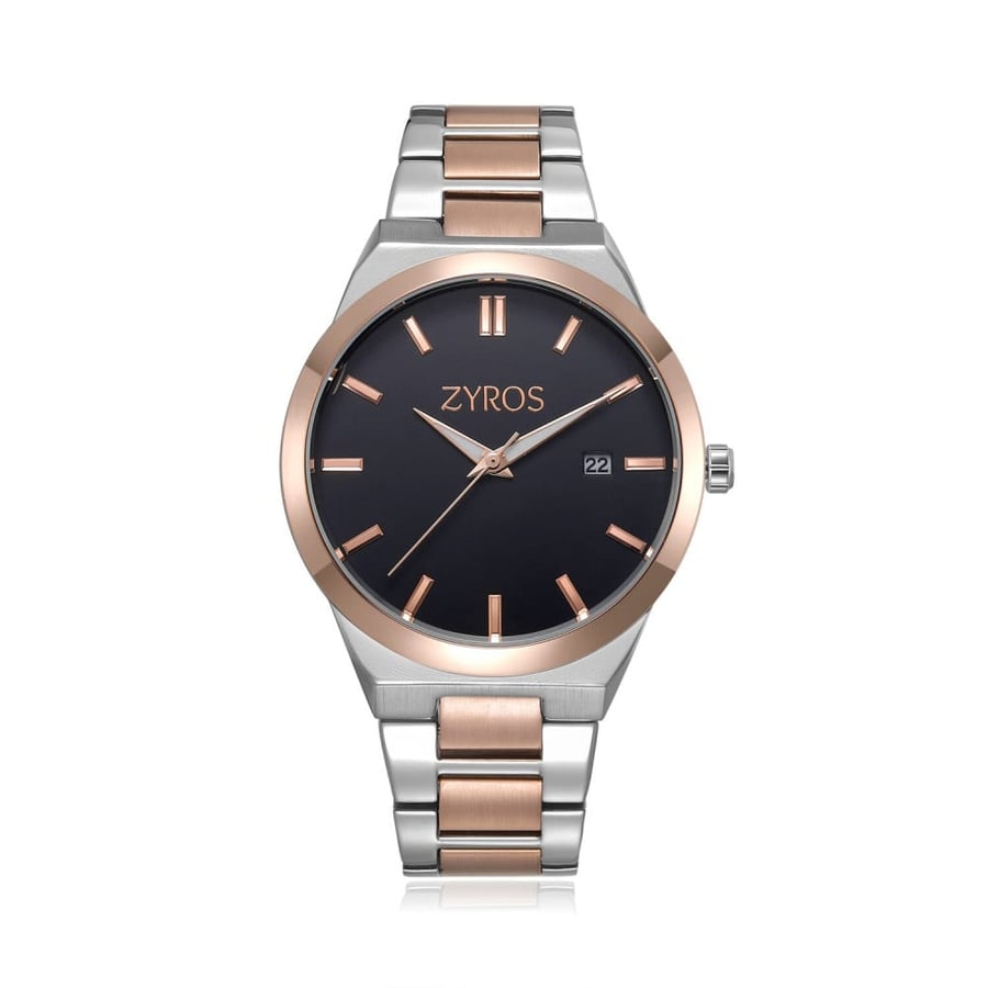Men's steel watch in silver and rose gold | ZAS223M380238