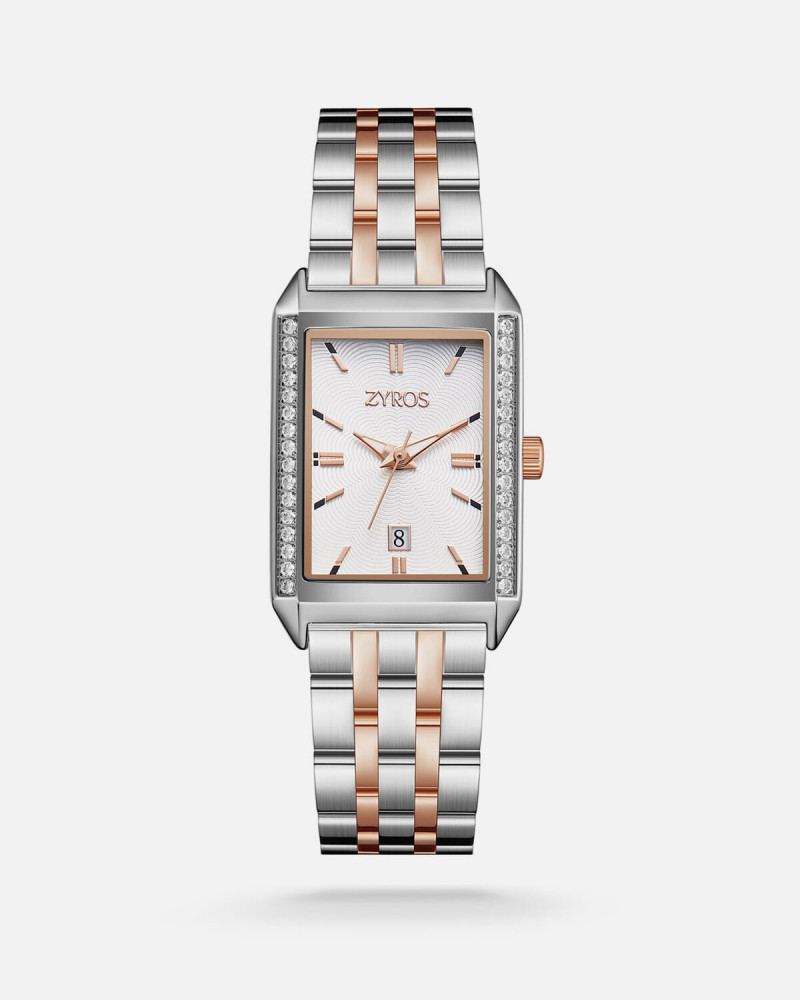 Women's watch stainless steel in silver and rose gold | ZOS017L381138