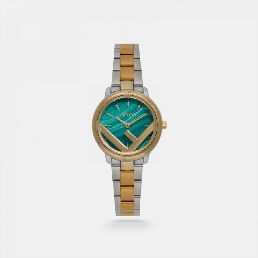 Women's watch with steel strap in gold and silver colors | FAS026L010806