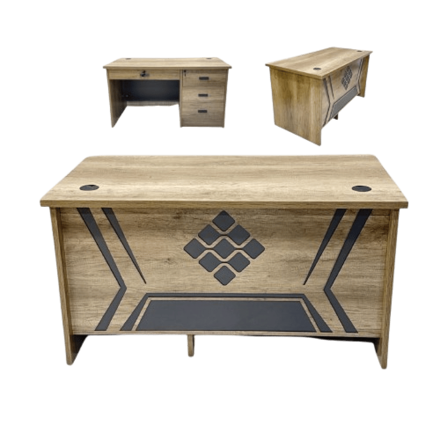 Office with wooden storage unit with modern design – organization and elegance in one space