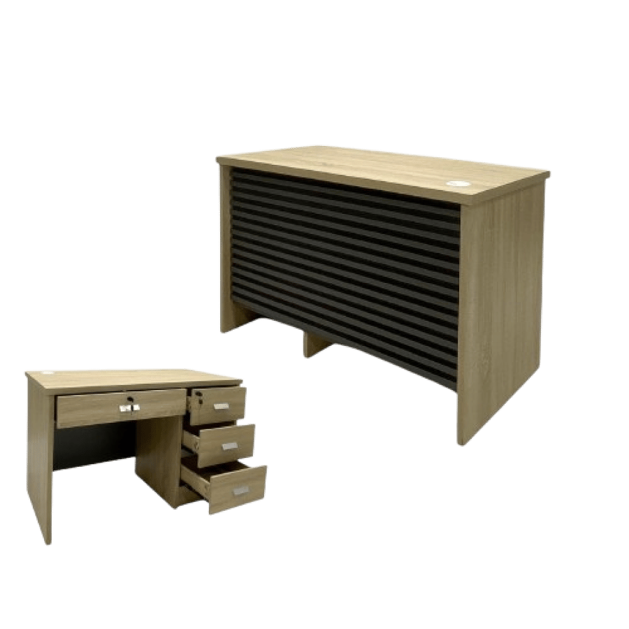 Office and wooden storage unit with modern design – organization and elegance in one space