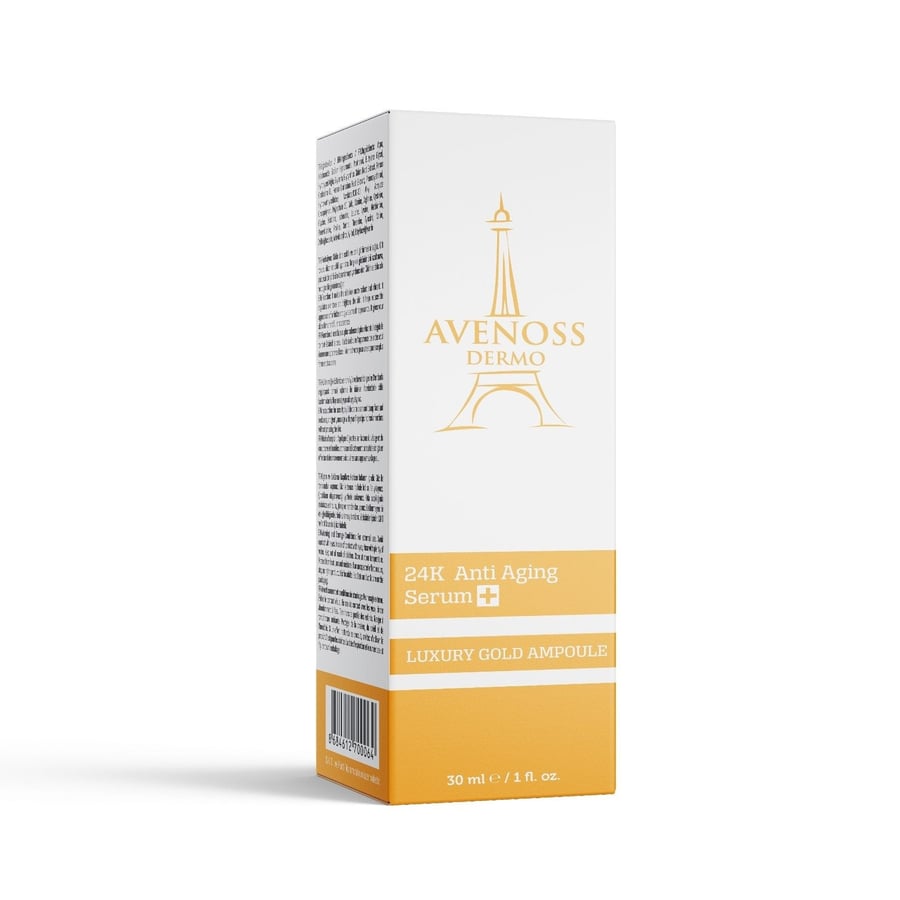 AVENOSS DERMO - 24K Anti Aging Serum, Luxury Gold Ampoule for Firming & Radiance - 30ml.