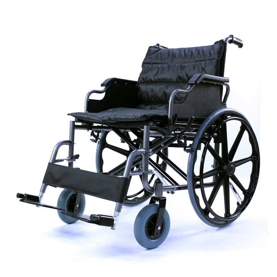 Wide wheelchair with comfortable cushion
