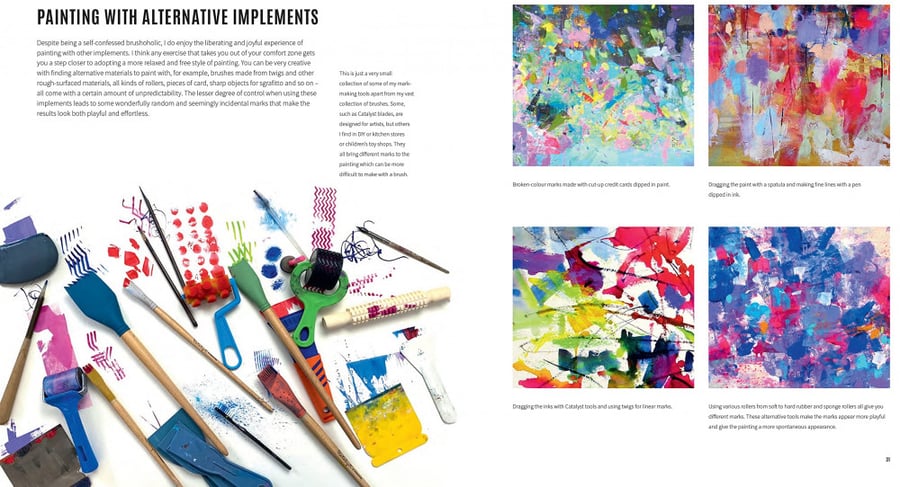 Contemporary Flowers in Mixed Media