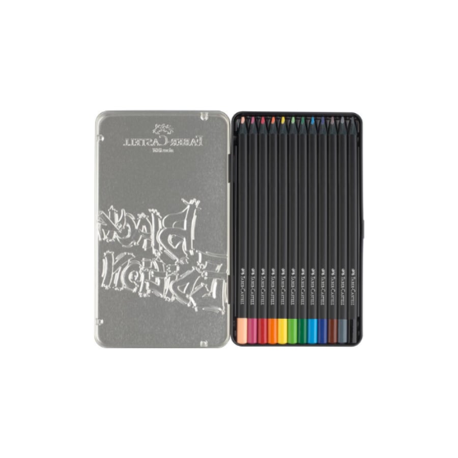 ألوان خشبية 12 لون فابر كاستل BLACK EDITION ألوان خشبية المتجر التعليمي