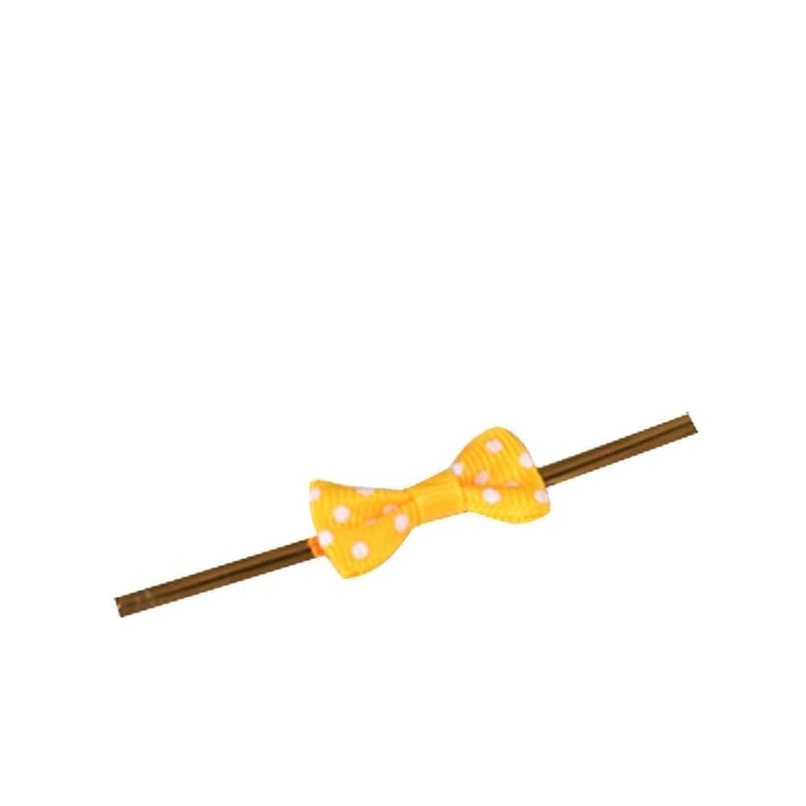 Set of 25 tying sticks with ribbon bow - yellow