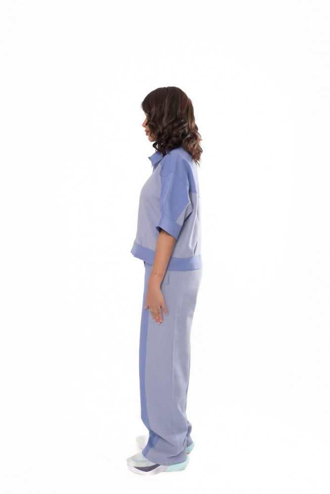 Button front shirt & pants set