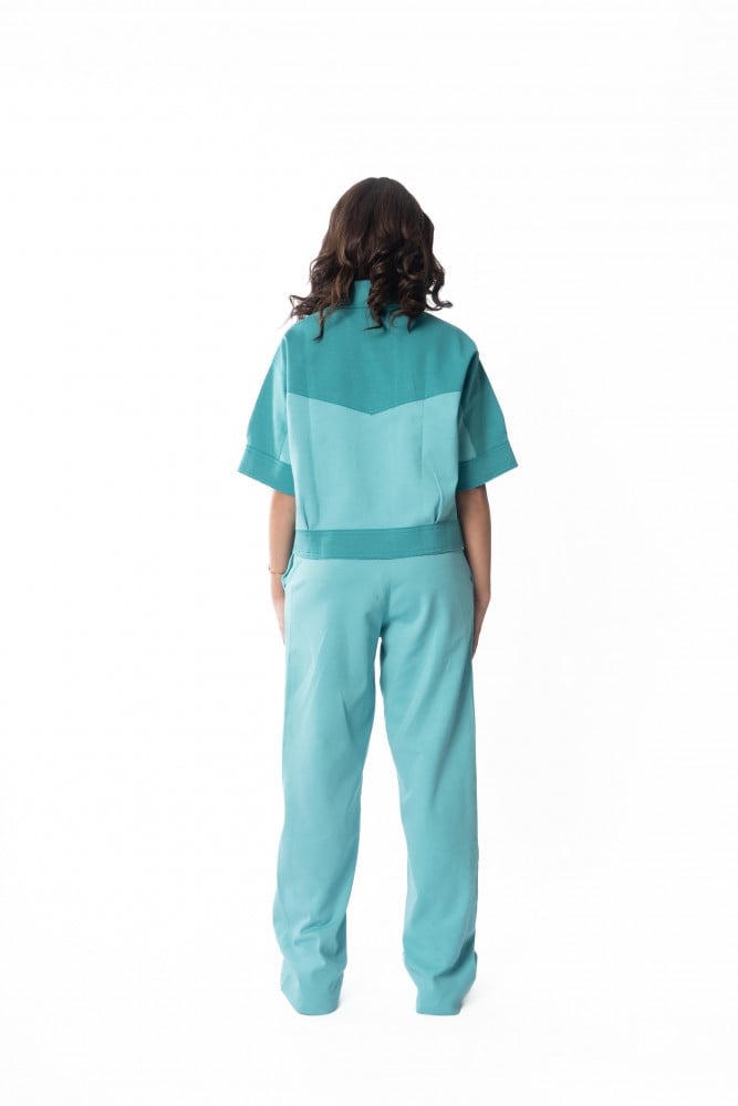 Button front shirt & pants set