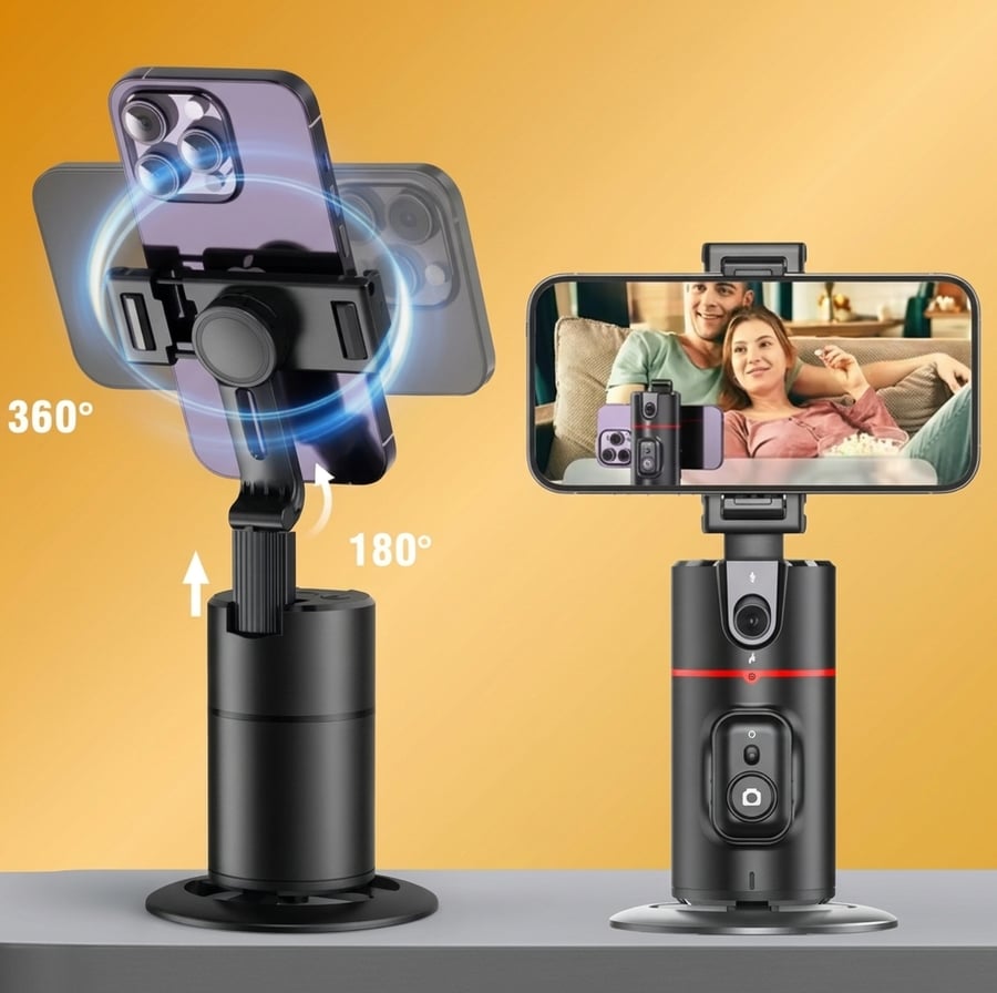 حامل ومثبت للجوال ذكي تتبع الوجه 360°