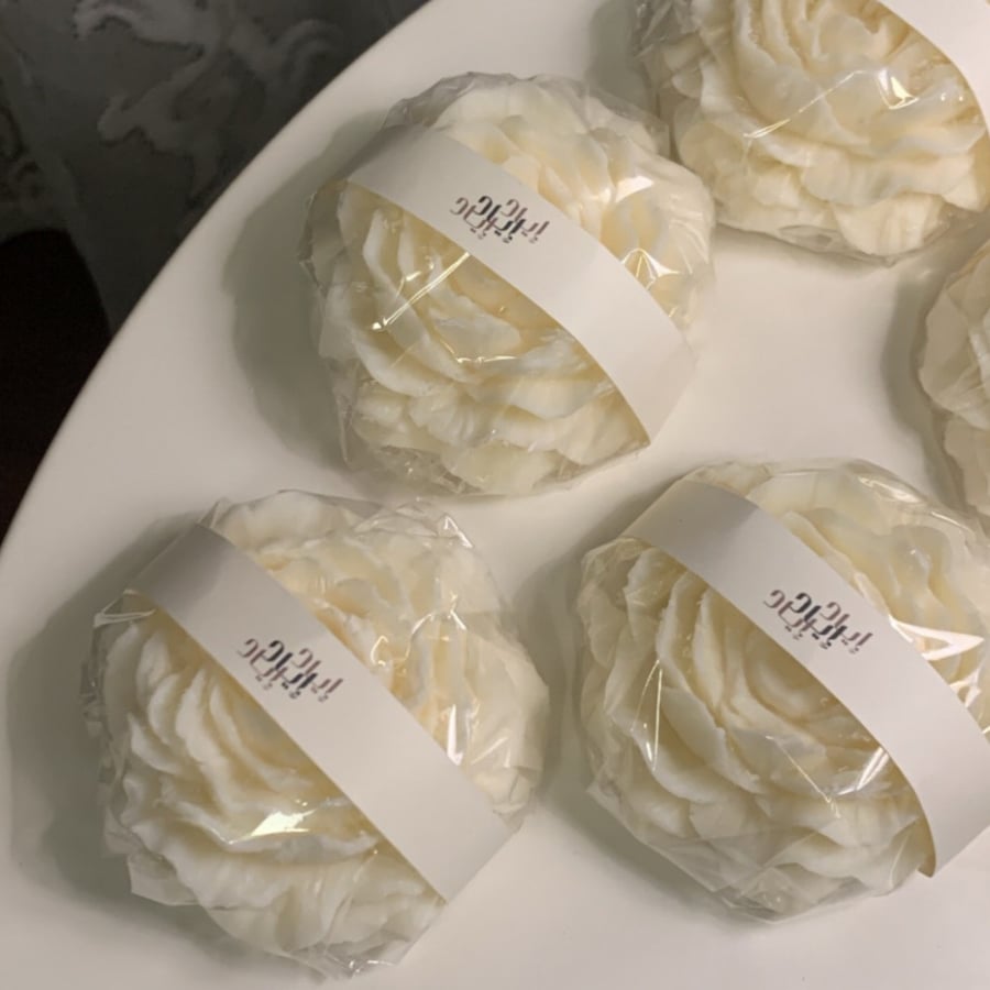 Rose candle favors with theme, 10 pieces