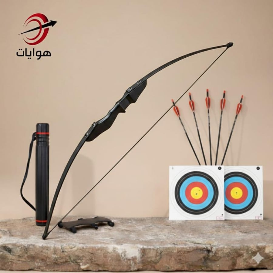 2 set bows with 5 arrows with plastic bag and hands guard  with extra 6 arrows 6.2 mm