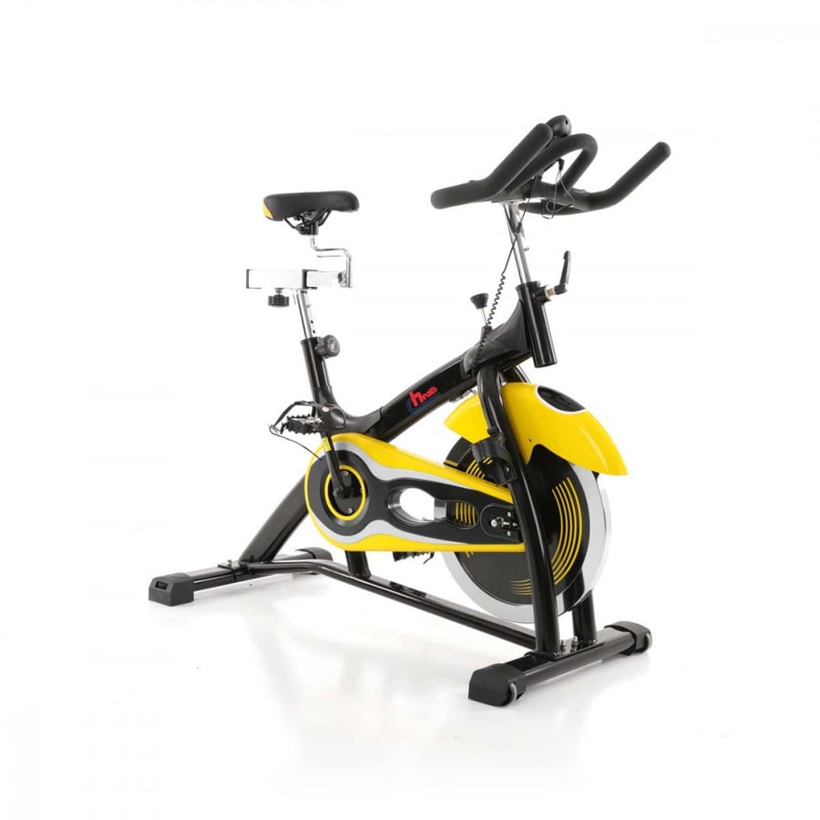 Fixed exercise bike with moving seat