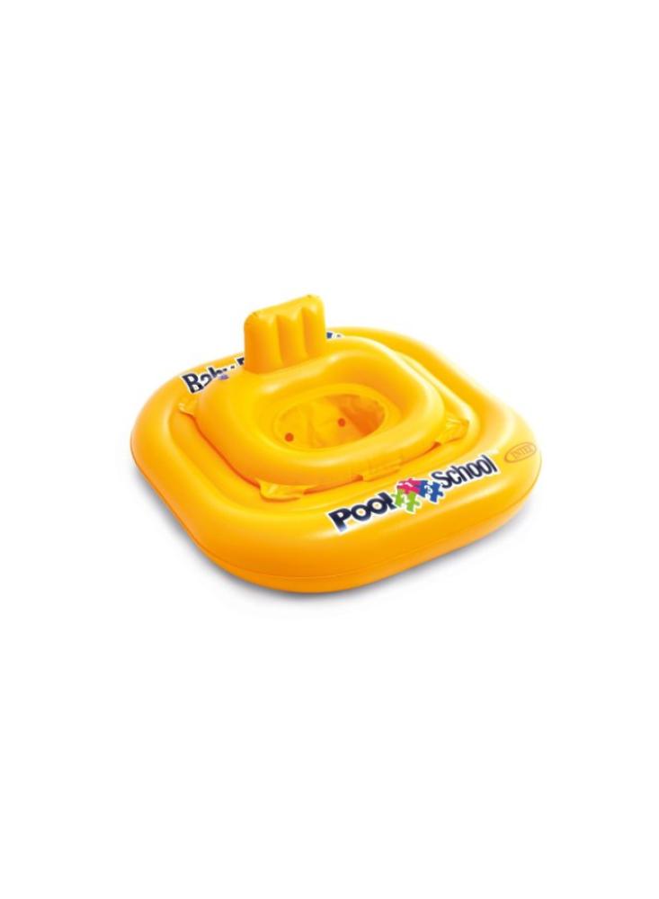 Inflatable square swimming seat - 79x79 cm - yellow