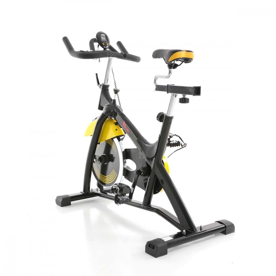 Fixed exercise bike with moving seat