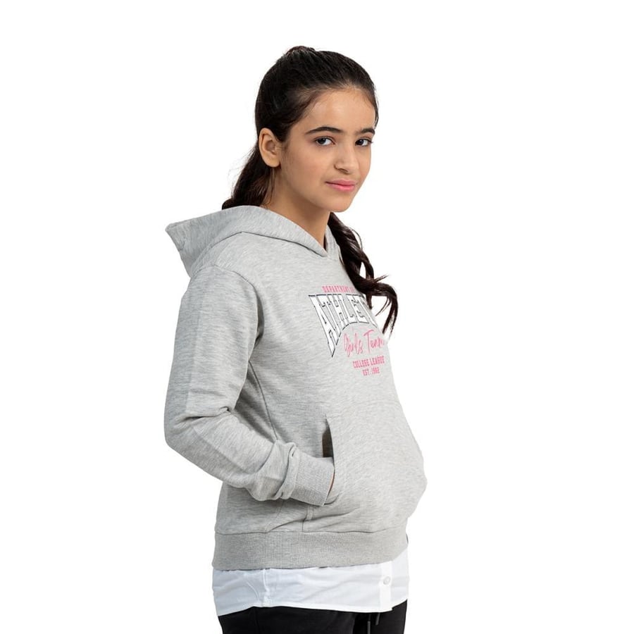 سويت شيرت جري بناتي من باتريك _ AW24-KID-09