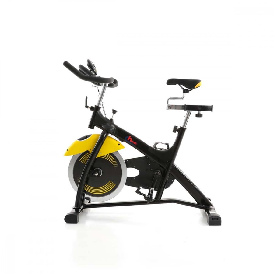 Fixed exercise bike with moving seat