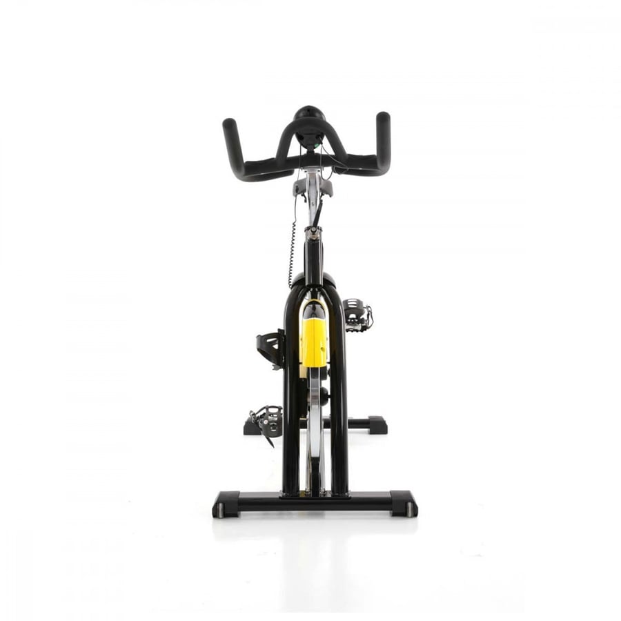 Fixed exercise bike with moving seat