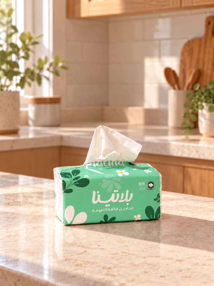 مناديل بلاتينا 600 منديل  | شدة 10 علب
