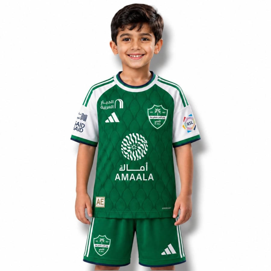 طقم الأهلي السعودي ولادي الأخضر الجديد 2027-2026