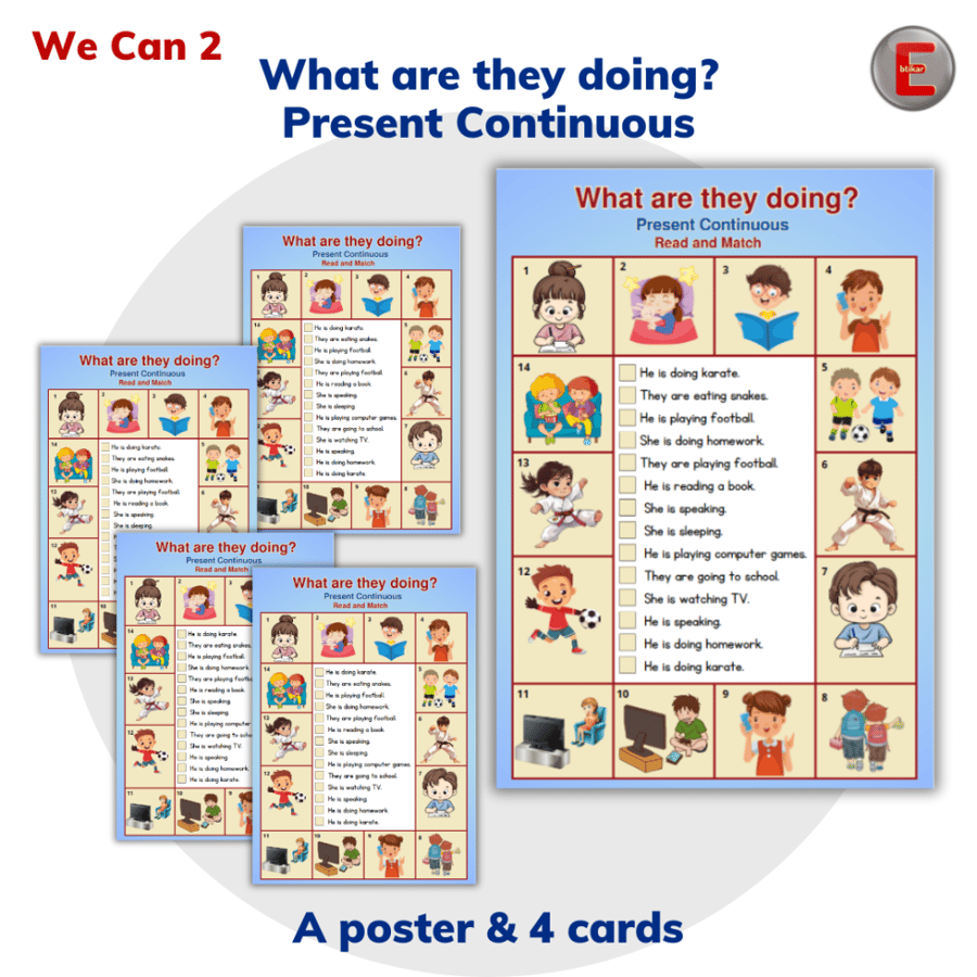 What are they doing-Aposter and cards