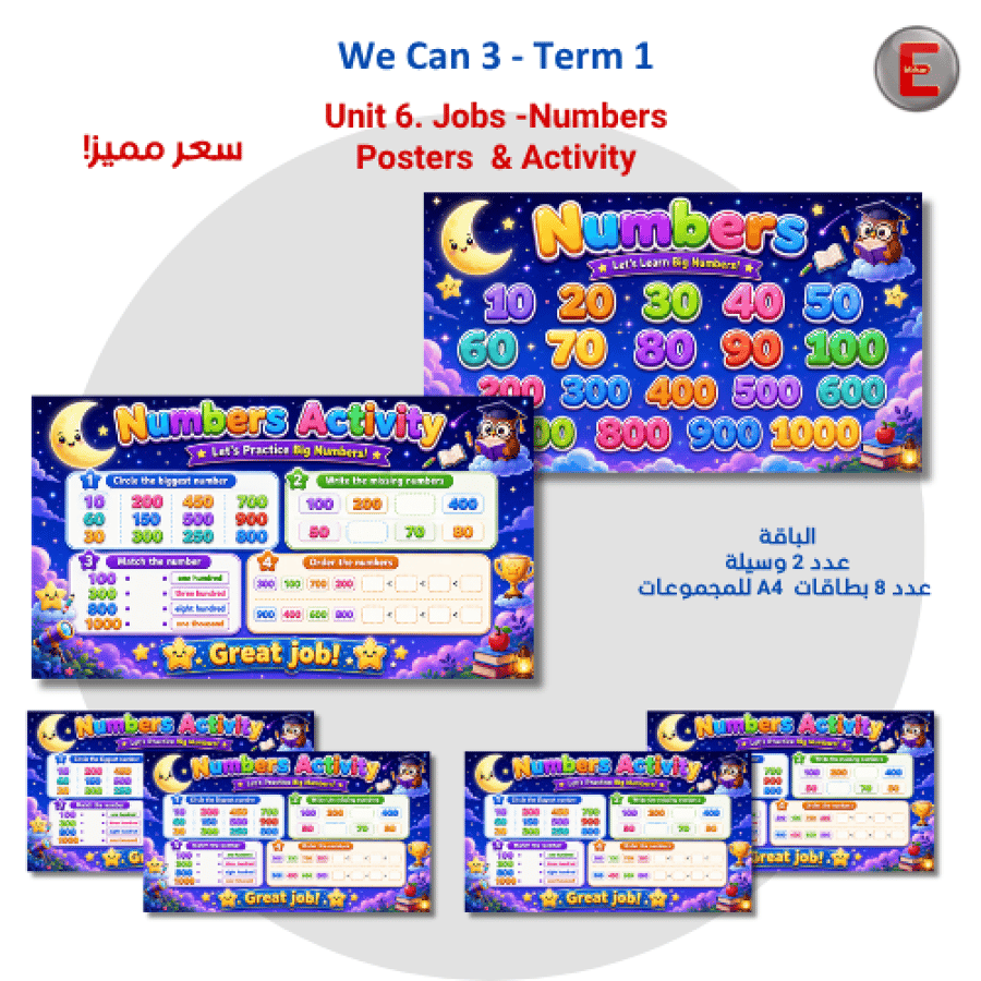 Unit 6. Jobs -Numbers Posters  & Activity