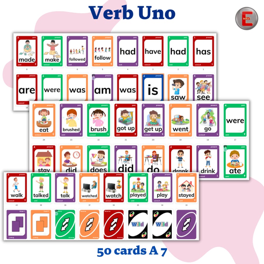 WeVerb Uno ( Present & Past) Can 3-Unit 4-My school is cool-