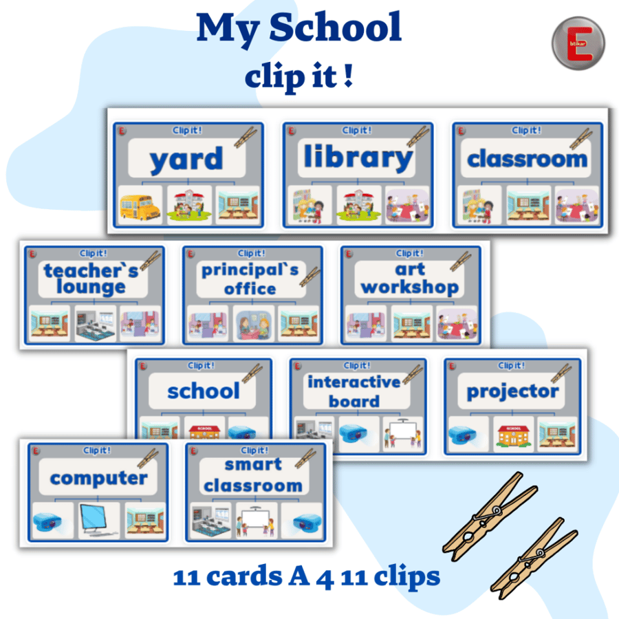 We Can 3-Unit 4-My school is cool-My school parts-Clip it