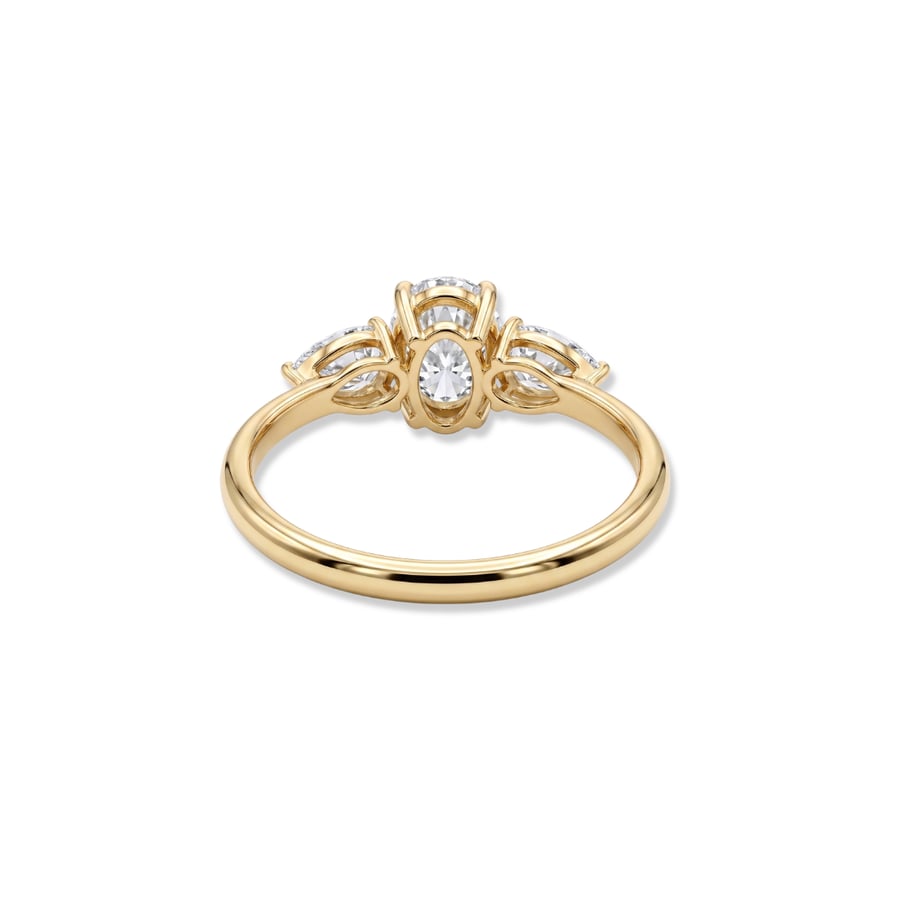 خاتم سوليتير ثُلاثي-0.83 قيراط