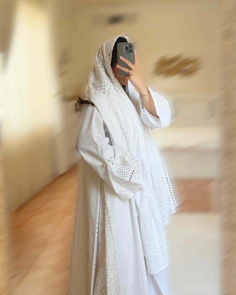 White Linen Abaya
