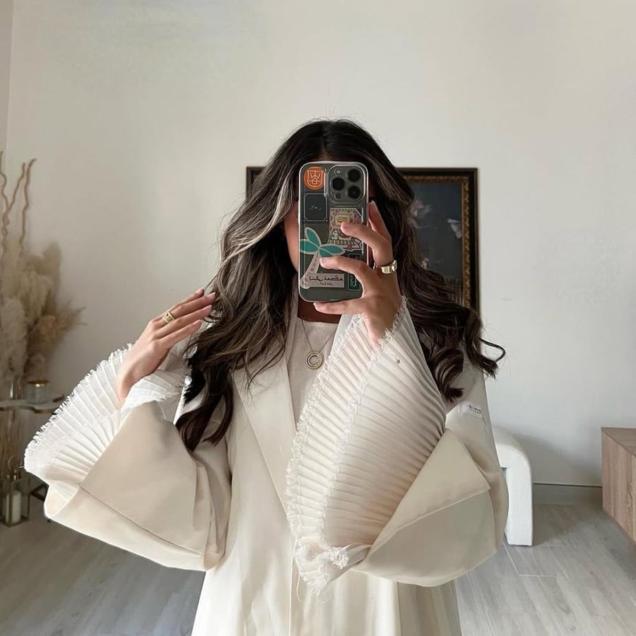 Light Off-white Katan Abaya