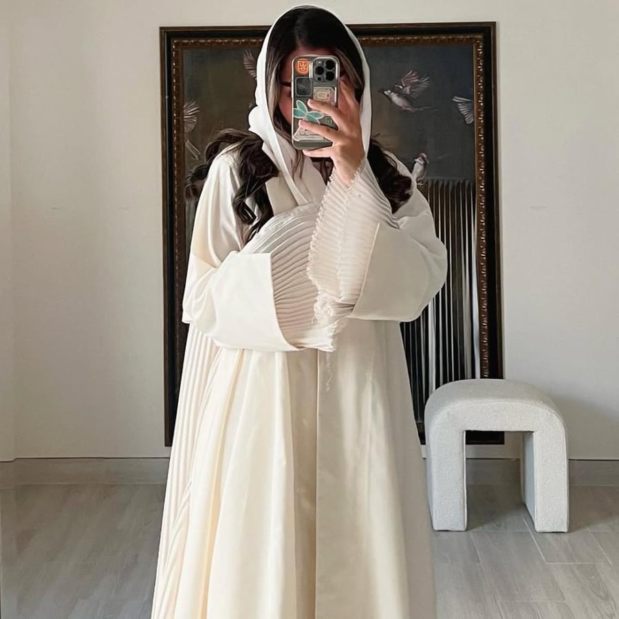 Light Off-white Katan Abaya