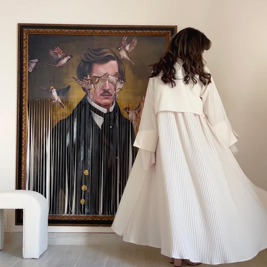 Light Off-white Katan Abaya