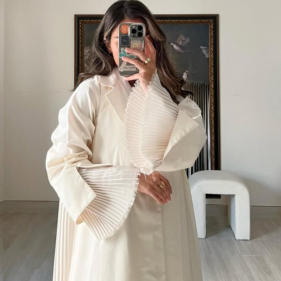 Light Off-white Katan Abaya