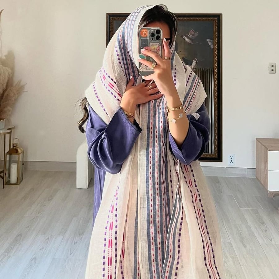 Purple Washed silk