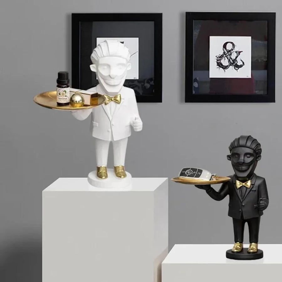 مجسم تحفة مقدم الطعام The waiter