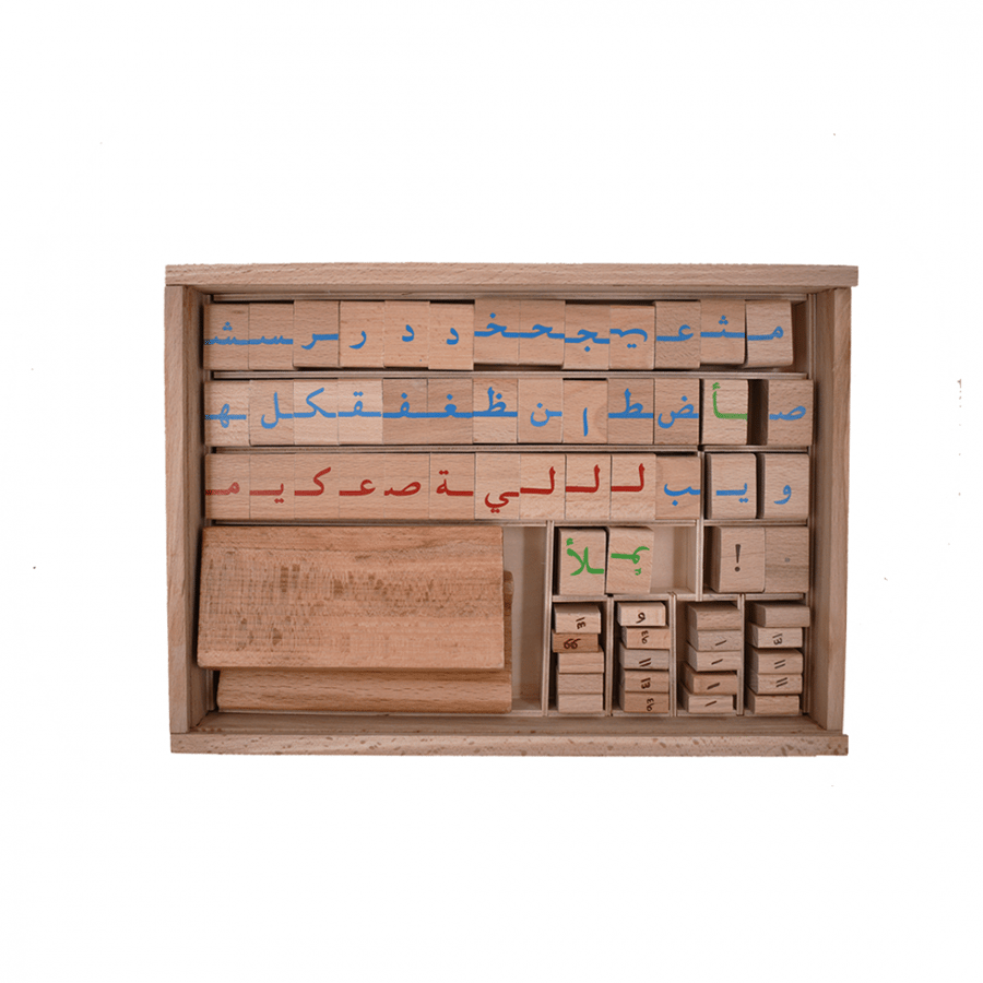 Arabic letter cubes (message)