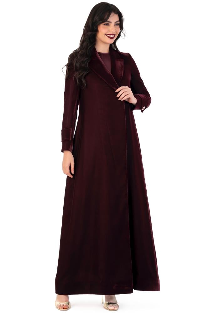 كاجوال بليزر - مخمل برغندي
