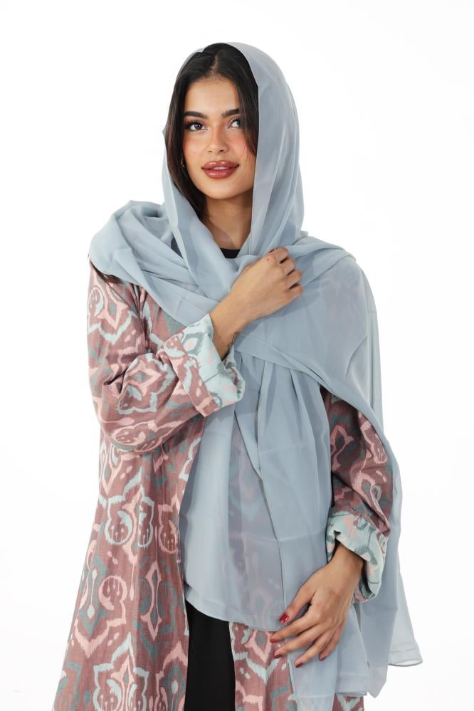 Turkish cotton abaya with double sides