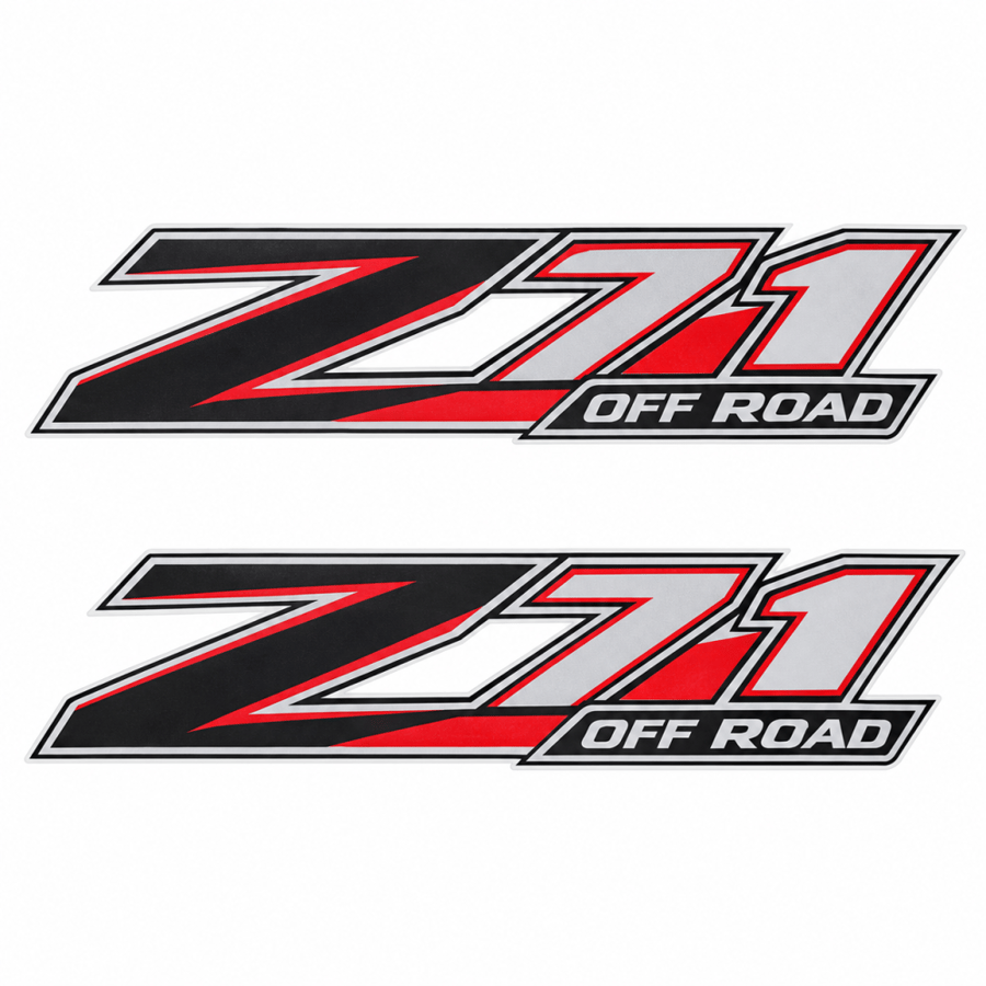 استيكر Z71 OFF ROAD أحمر وفضي للسيارة