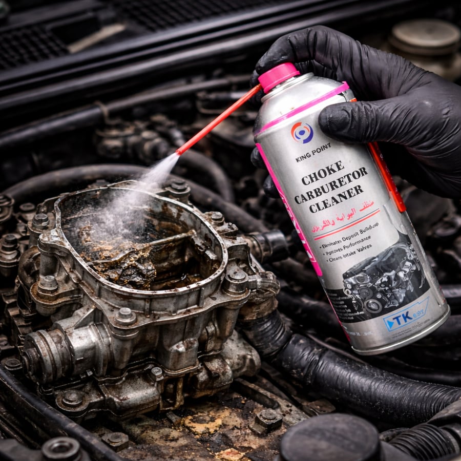 منظف كربراتير King Point بخاخ تنظيف Carburetor Cleaner للسيارات