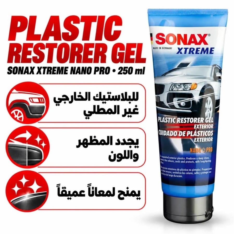 SONAX NanoPro Plastic Gel 250ml benefits