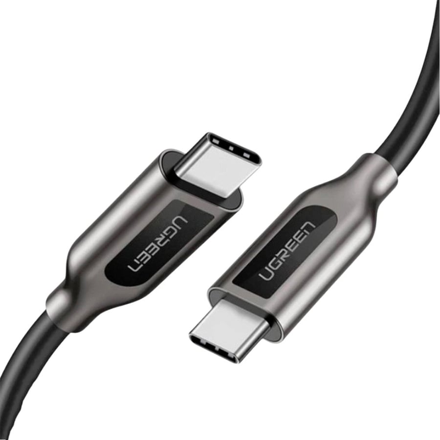 UGREEN - كيبل سلك شحن USB-C إلى USB-C يدعم 60 واط - 1 متر - (أسود)