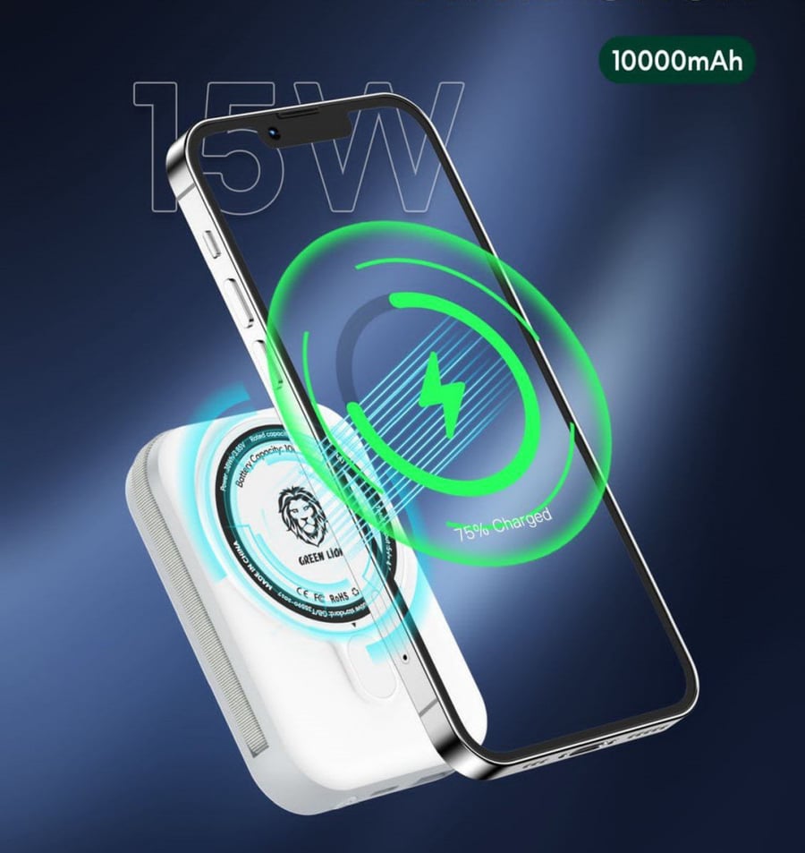جرين موناكو ماج سيف بطارية محمولة 10000مل امبير 22.5 واط- الوان متعددة