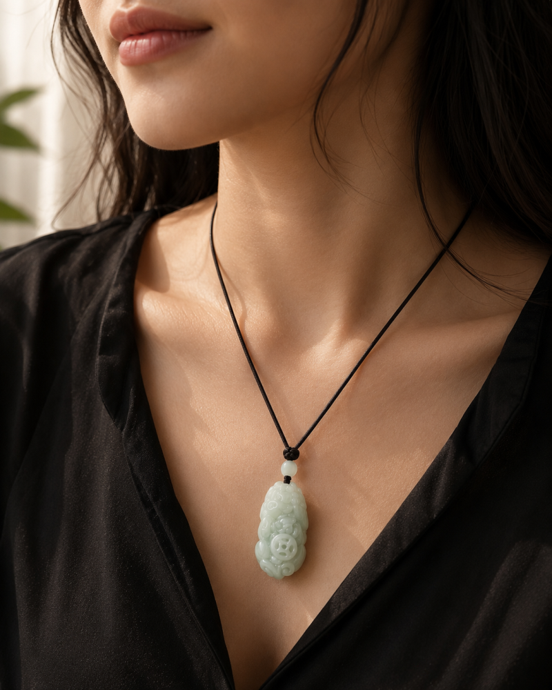 Green Jade Stone Necklace