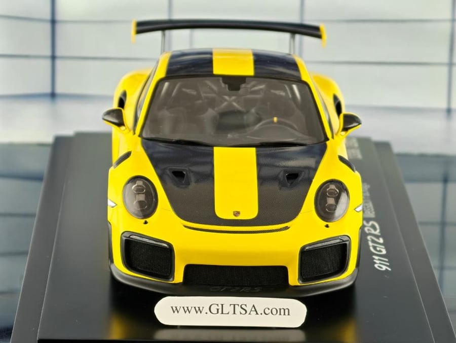 WITH NOTES Porsche 911 991 GT2 RS Weissach Package Yellow Black 1:18 Spark WAP0211520J LIMITED 1911 PCS