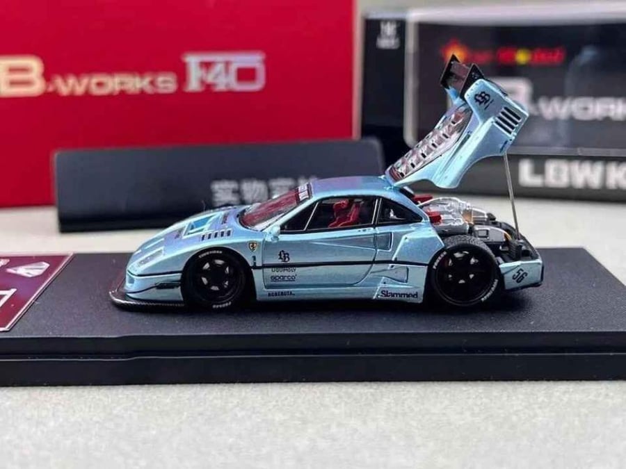 Ferrari F40 LB-Works Ice Blue 1:64 Star Model