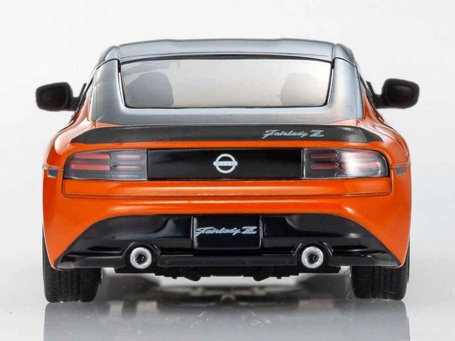 Nissan Fairlady Z Customized Edition Orange 1:64 Kyosho Mini Car & Book No.15 K07120P