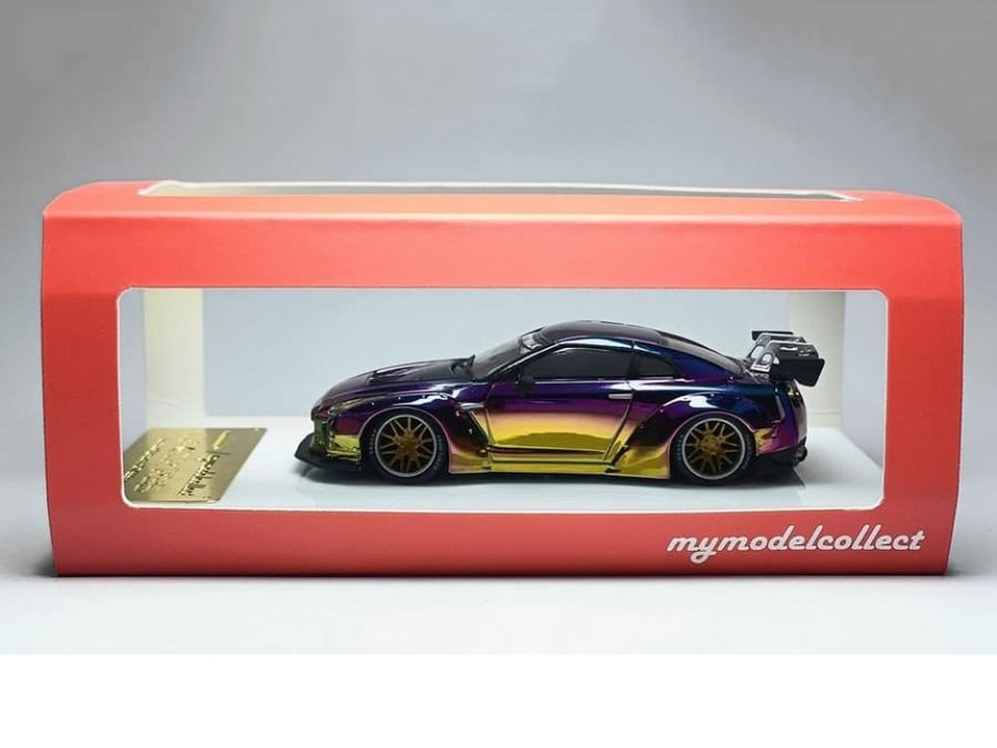 Nissan Skyline LB GTR 1.5 Version Wide Body Chrome Dazzling 1:64 MyModelCollect MC640004D